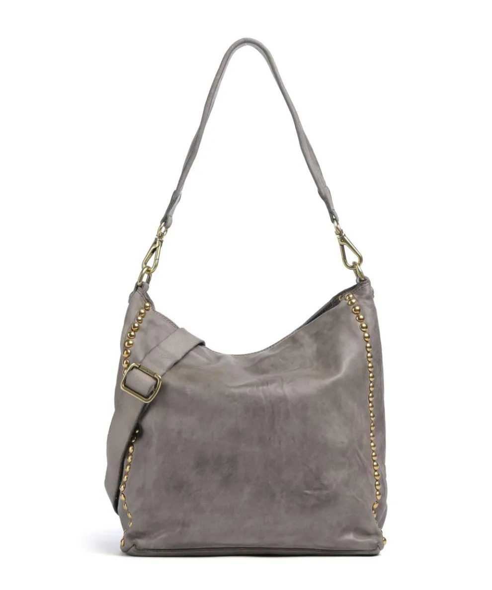 Beuteltasche fein genarbtes Rindsleder grau