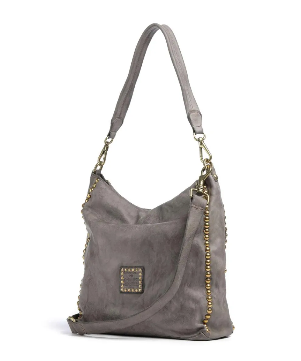 Beuteltasche fein genarbtes Rindsleder grau