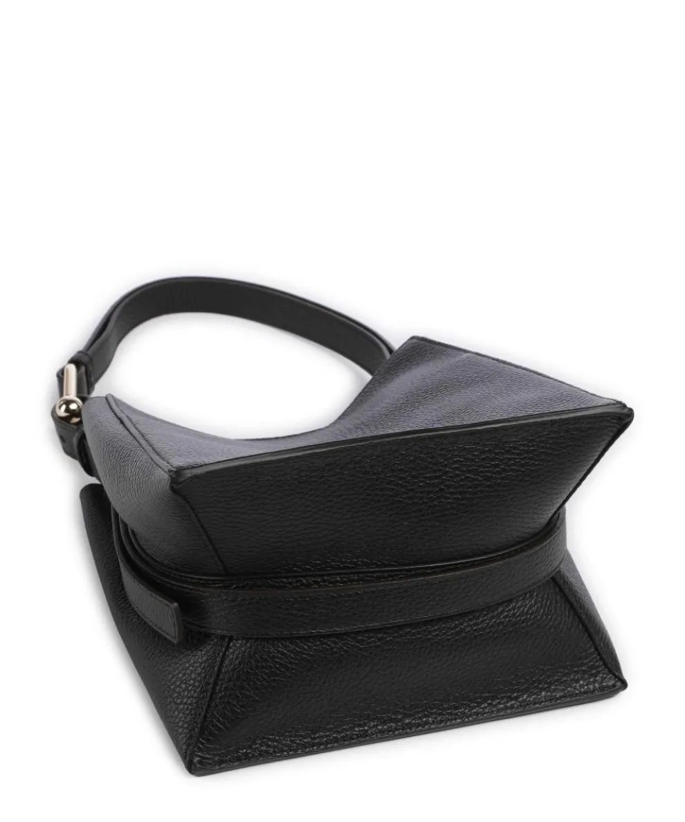 Nuvola Mini Beuteltasche genarbtes Kalbsleder schwarz