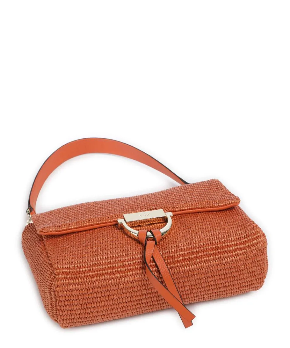 Raffia Temi Schultertasche Bast orange