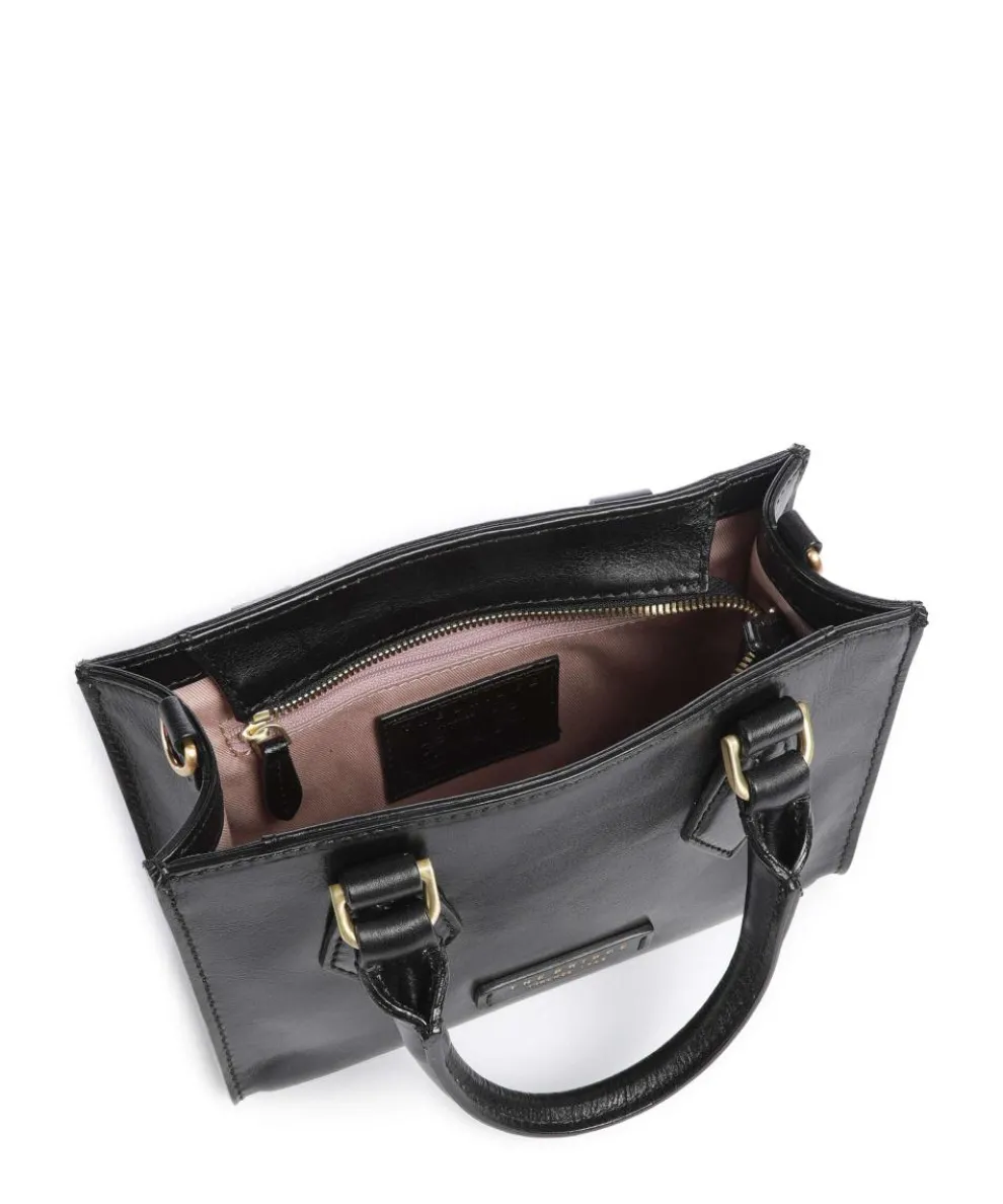 Ida Handtasche fein genarbtes Rindsleder schwarz