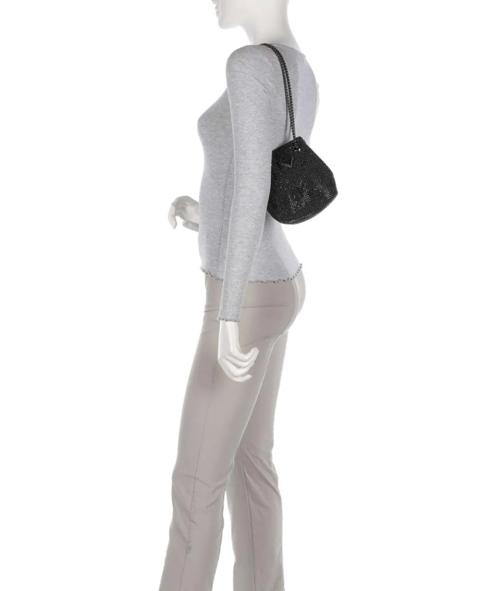 Zalina Schultertasche Aluminium schwarz