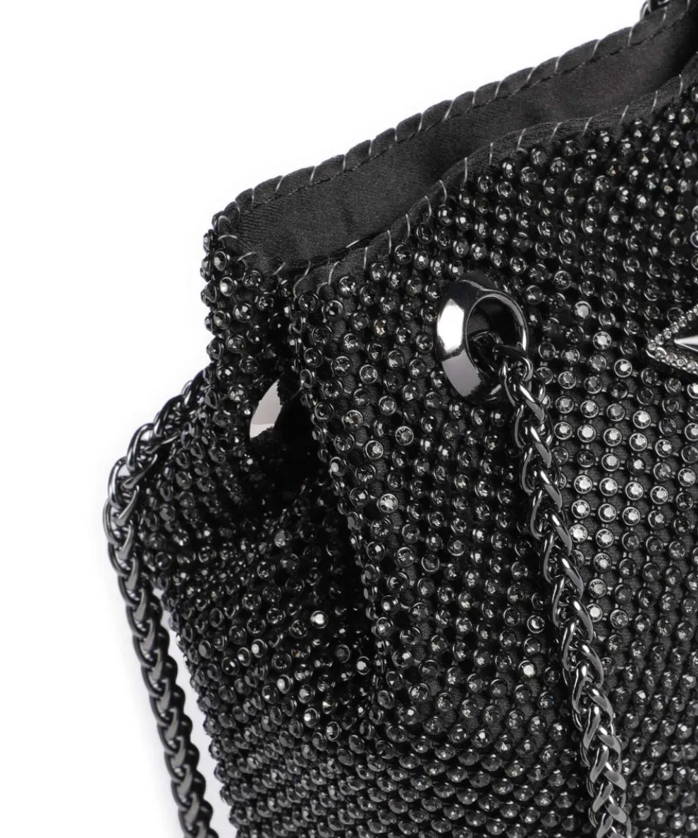 Zalina Schultertasche Aluminium schwarz