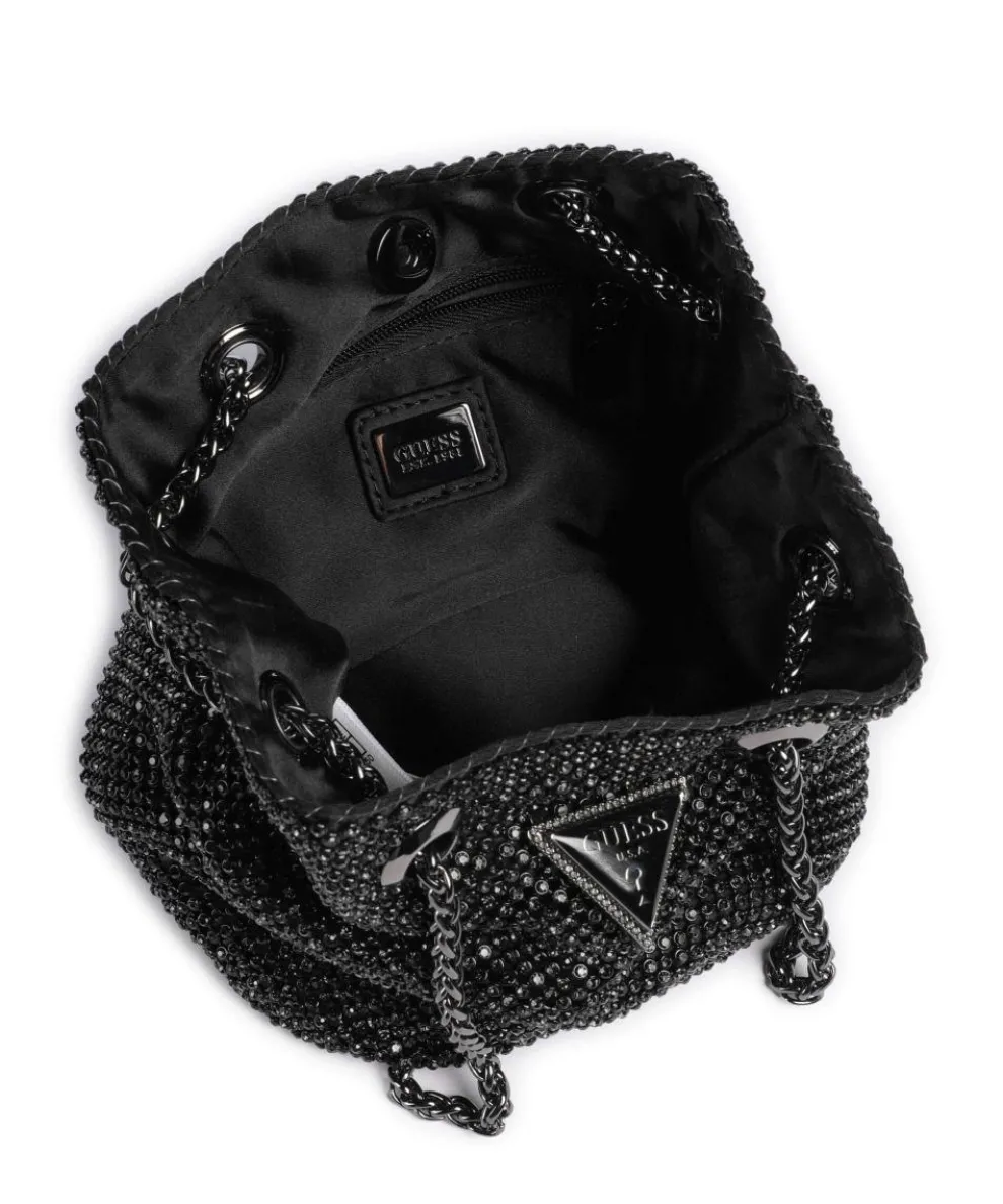 Zalina Schultertasche Aluminium schwarz