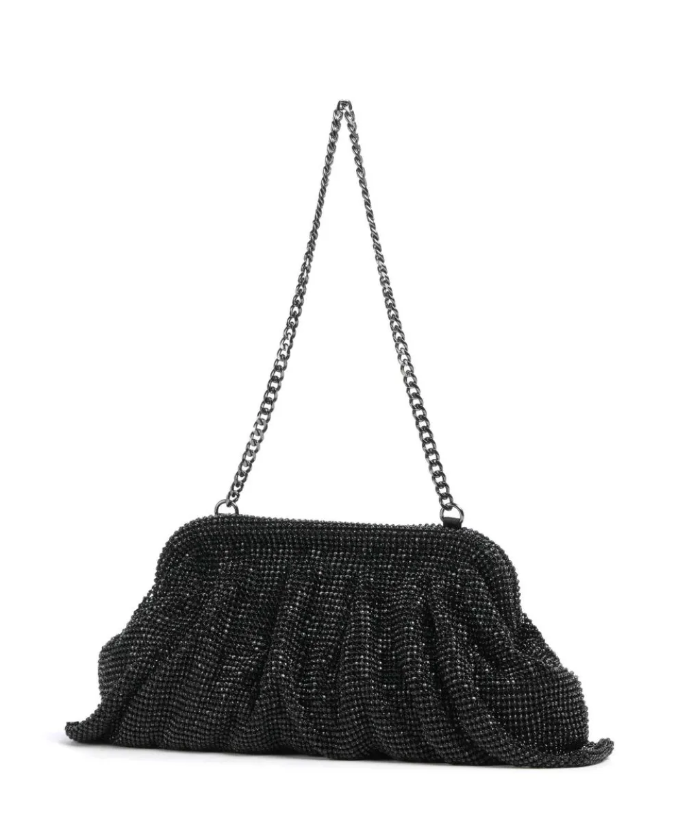 Zalina Schultertasche Aluminium schwarz