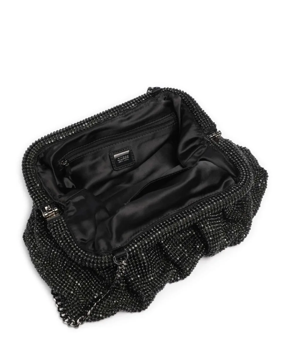 Zalina Schultertasche Aluminium schwarz