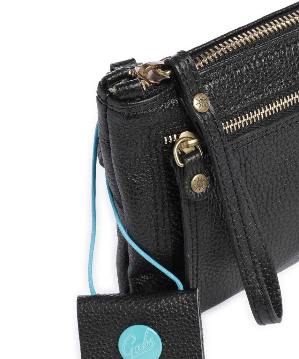 Zante Olly Umhängetasche genarbtes Kalbsleder schwarz