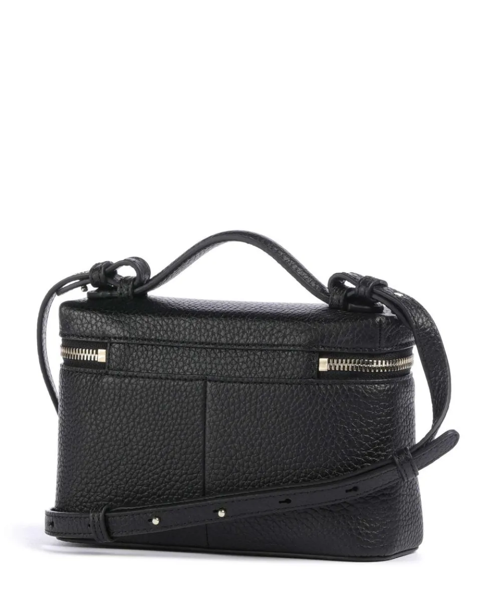 Zelda XS Umhängetasche genarbtes Rindsleder schwarz