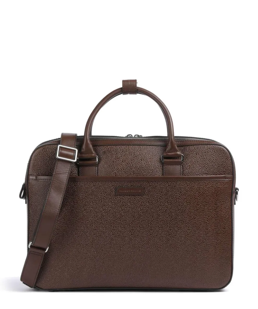 Burin Aktentasche 16″ genarbtes Rindsleder dunkelbraun