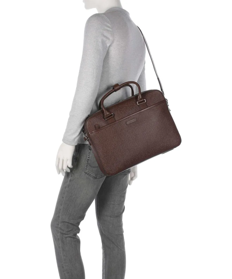 Burin Aktentasche 16″ genarbtes Rindsleder dunkelbraun