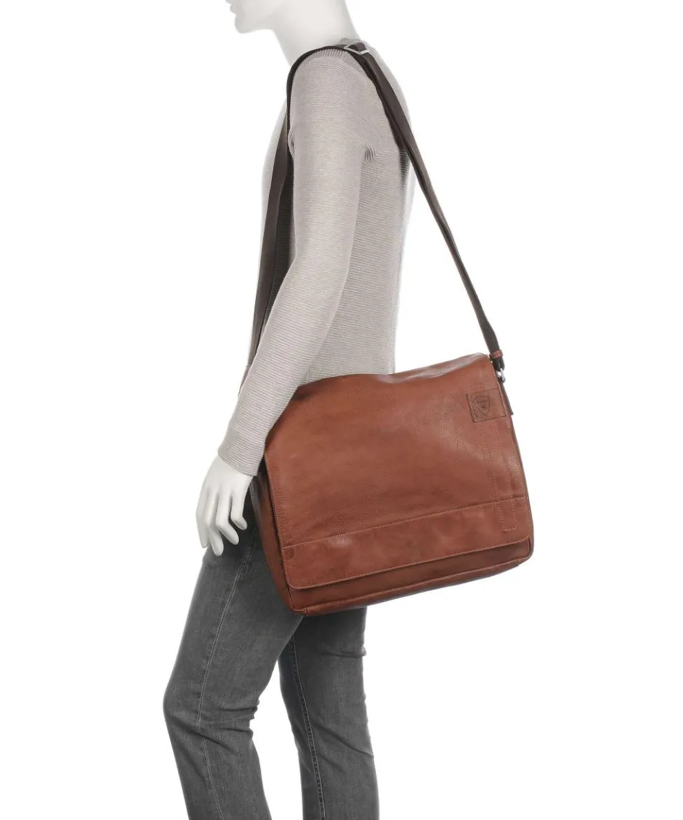 Upminster Aktentasche 15″ fein genarbtes Leder cognac