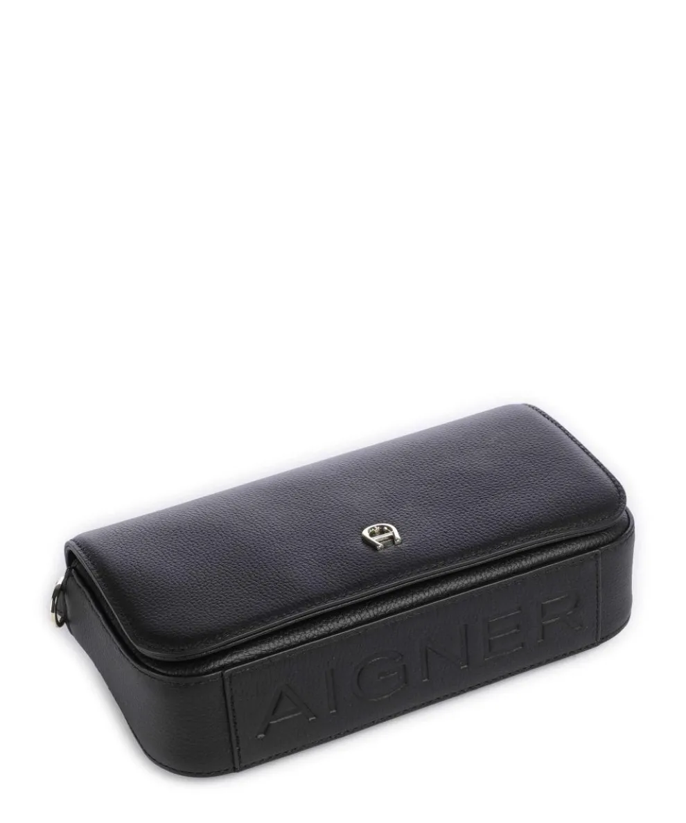 Zita S Umhängetasche genarbtes Rindsleder schwarz