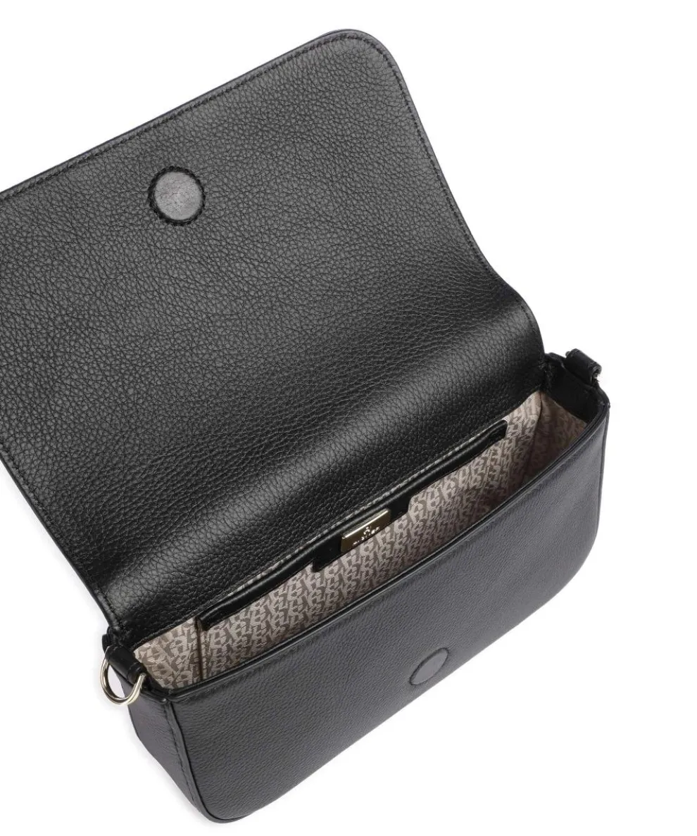 Zita S Umhängetasche genarbtes Rindsleder schwarz