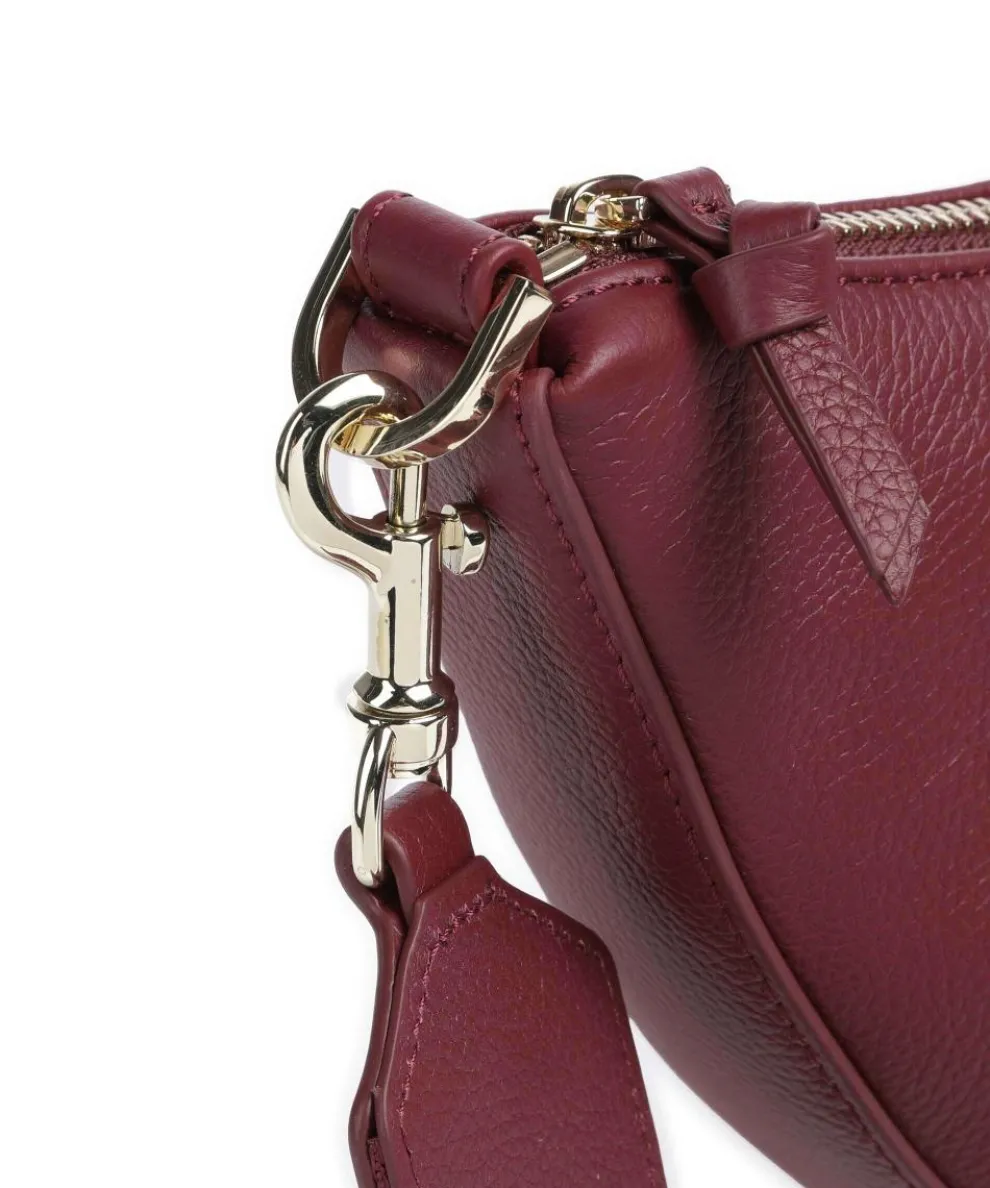 Zita S Umhängetasche genarbtes Rindsleder wein