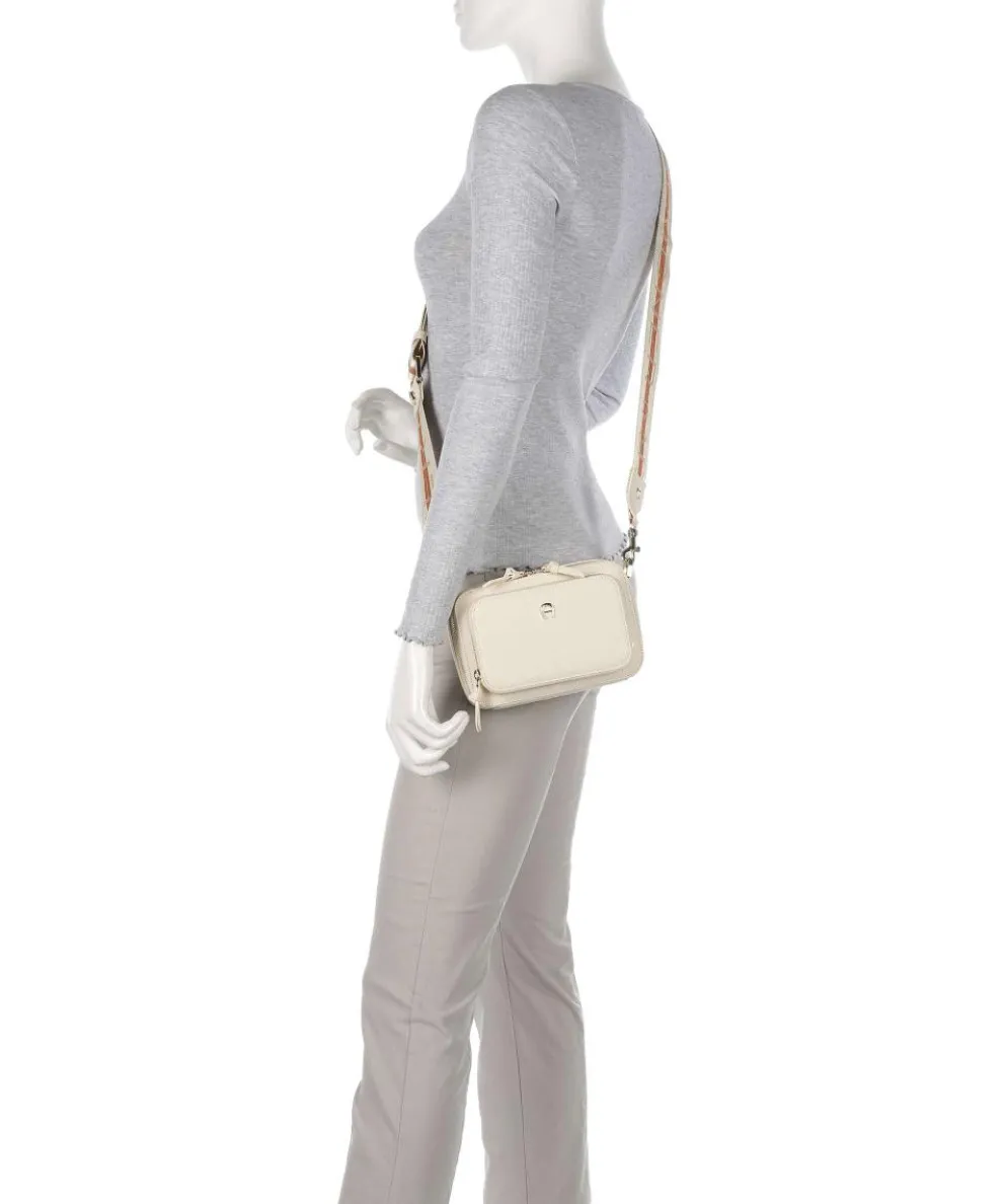 Zita S Umhängetasche genarbtes Rindsleder creme