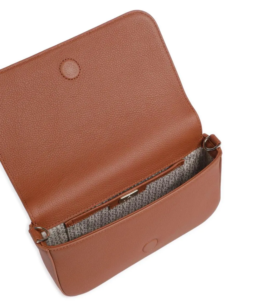 Zita S Umhängetasche genarbtes Rindsleder braun