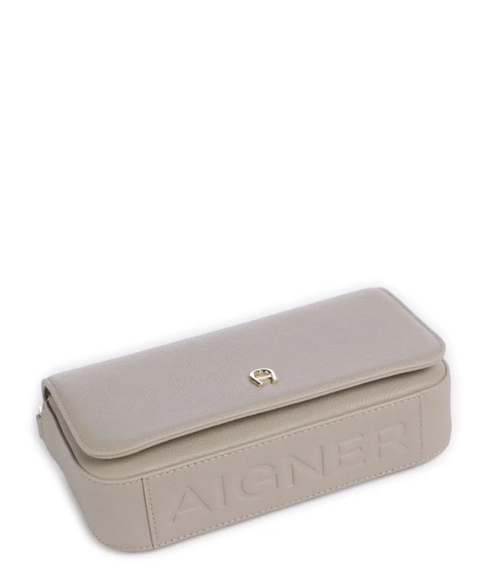 Zita S Umhängetasche genarbtes Rindsleder beige