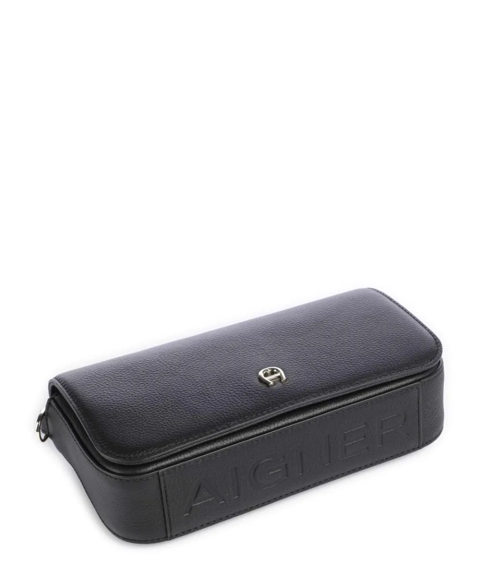 Zita S Umhängetasche genarbtes Rindsleder schwarz