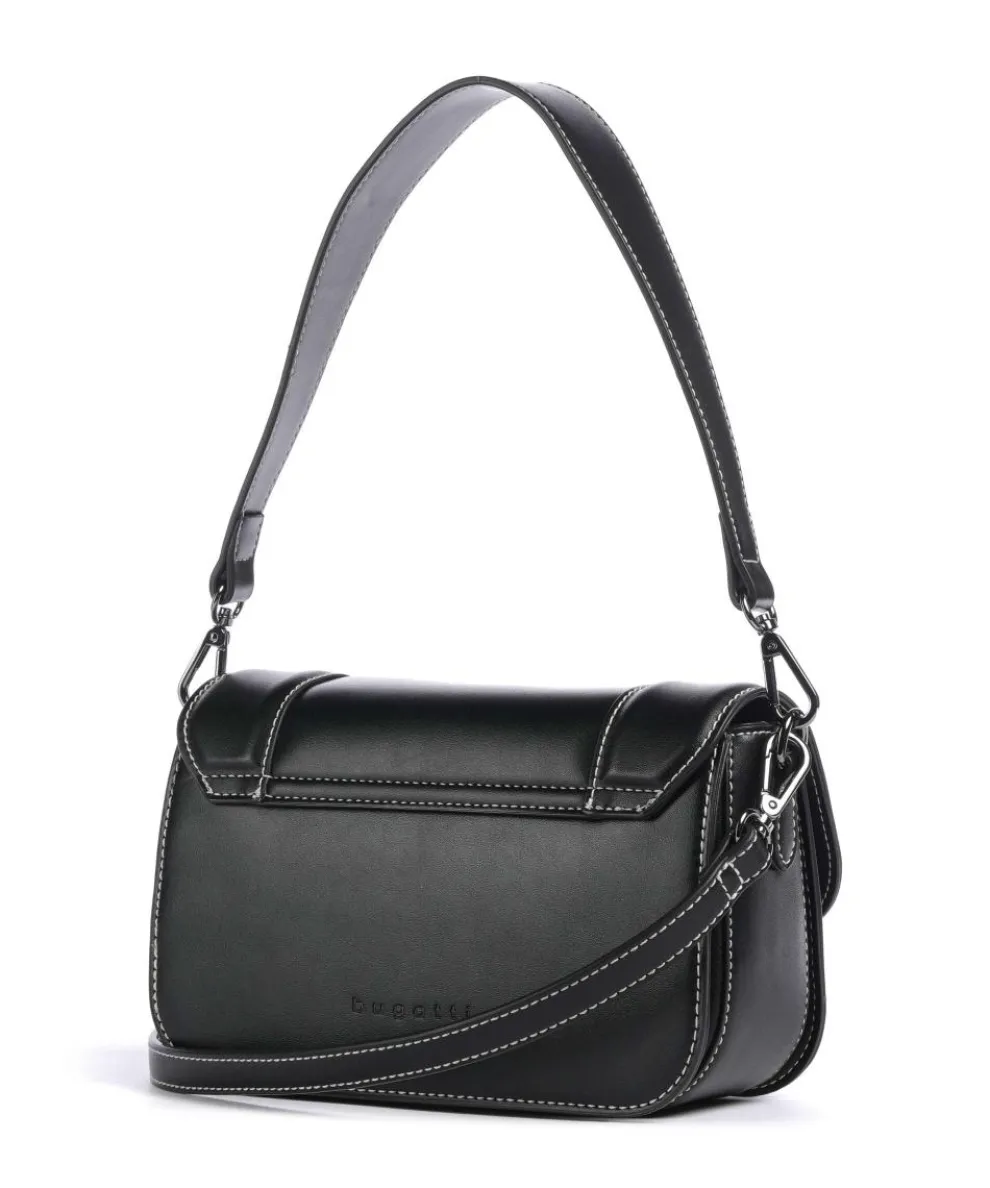 Zita Schultertasche Lederimitat schwarz