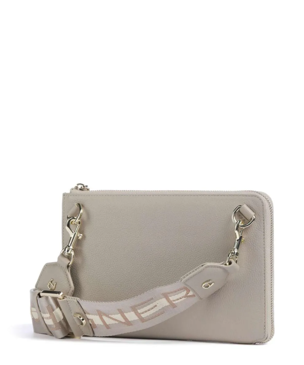 Zita Umhängetasche genarbtes Rindsleder taupe