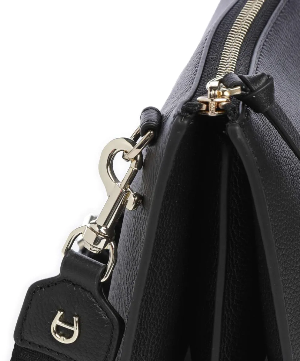 Zita Umhängetasche genarbtes Rindsleder schwarz