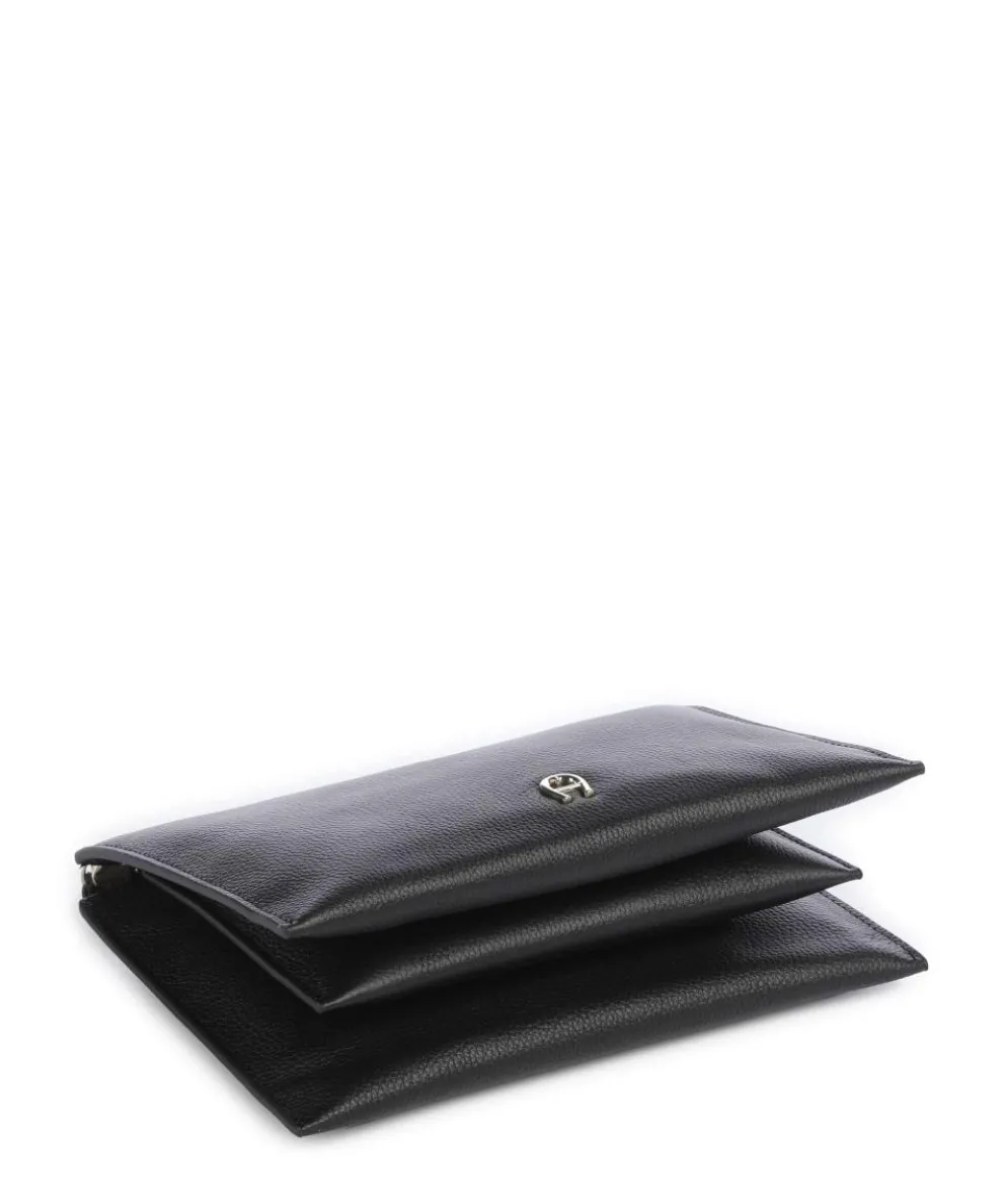 Zita Umhängetasche genarbtes Rindsleder schwarz