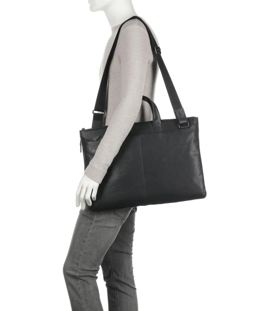 Black Square Aktentasche 15″ fein genarbtes Rindsleder schwarz