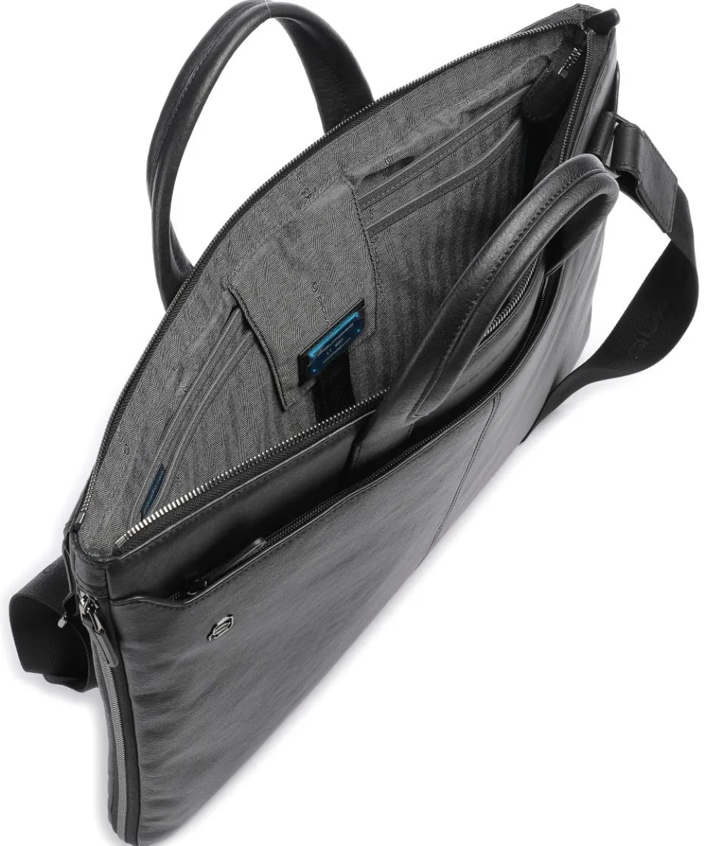 Black Square Aktentasche 15″ fein genarbtes Rindsleder schwarz