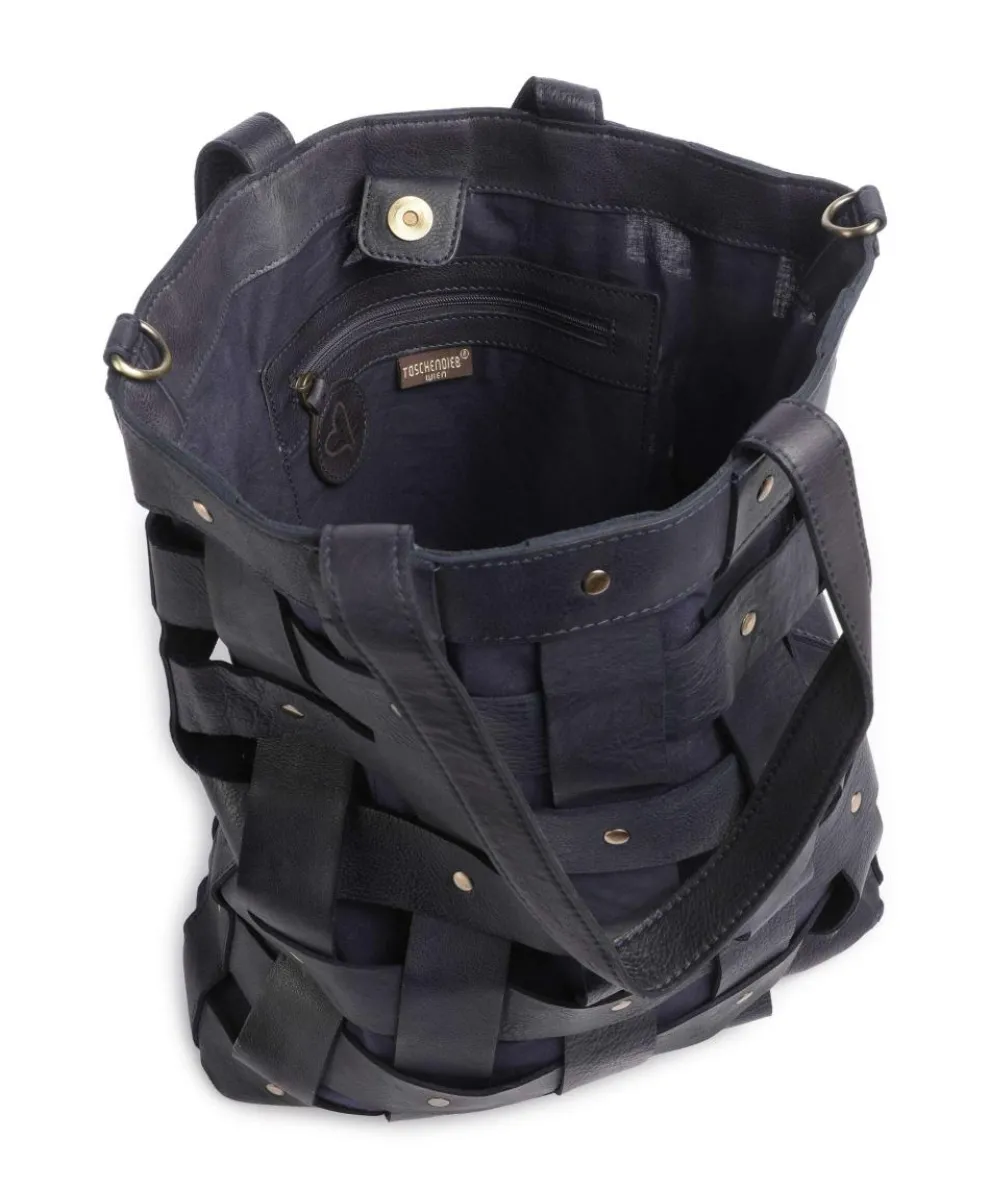 Griesgasse 3 Shopper genarbtes Rindsleder dunkelblau