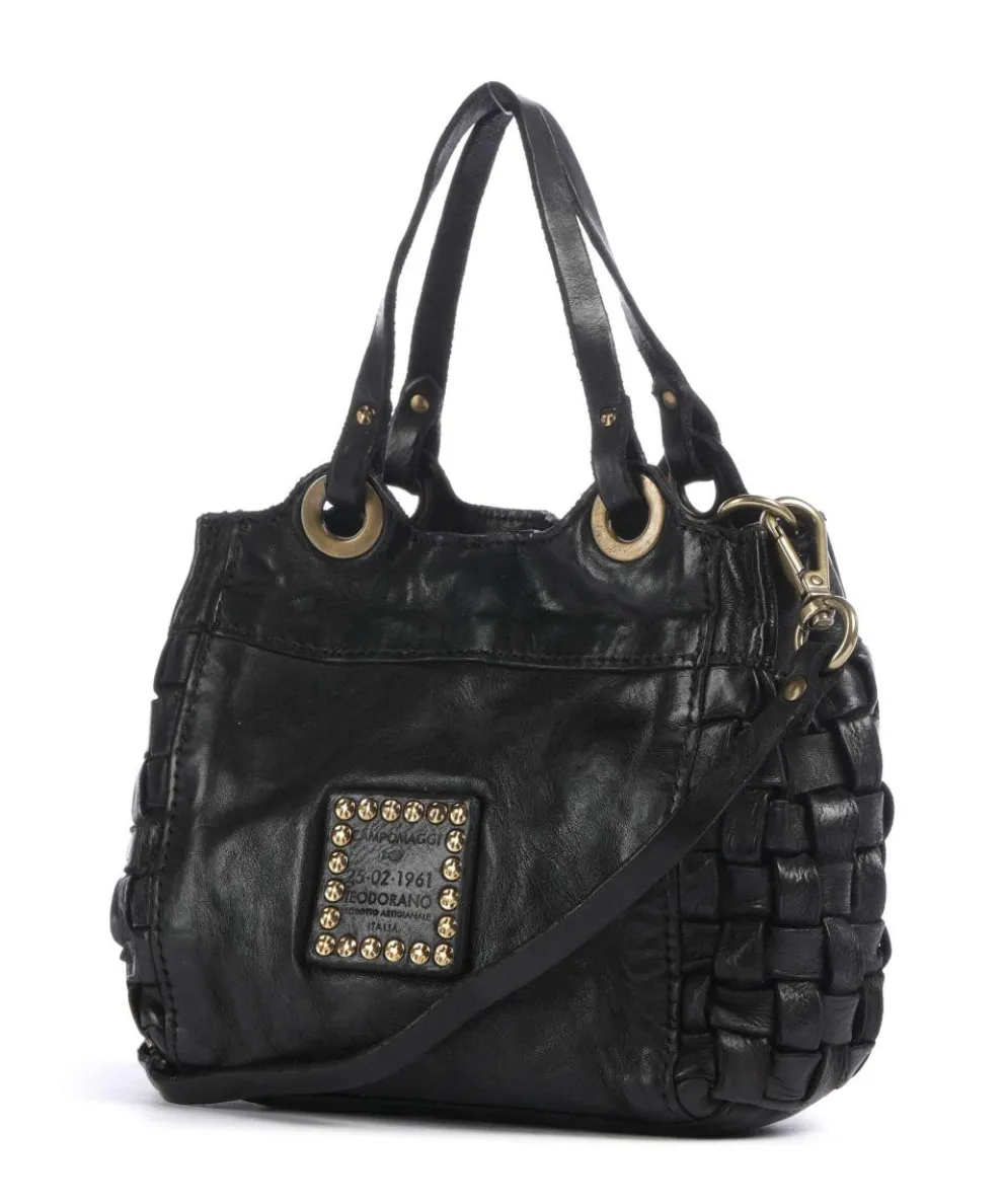 Umhängetasche fein genarbtes Rindsleder schwarz