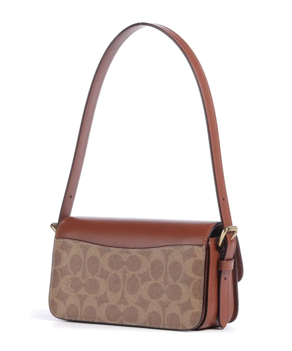 Zoe Signature Schultertasche fein genarbtes Rindsleder braun