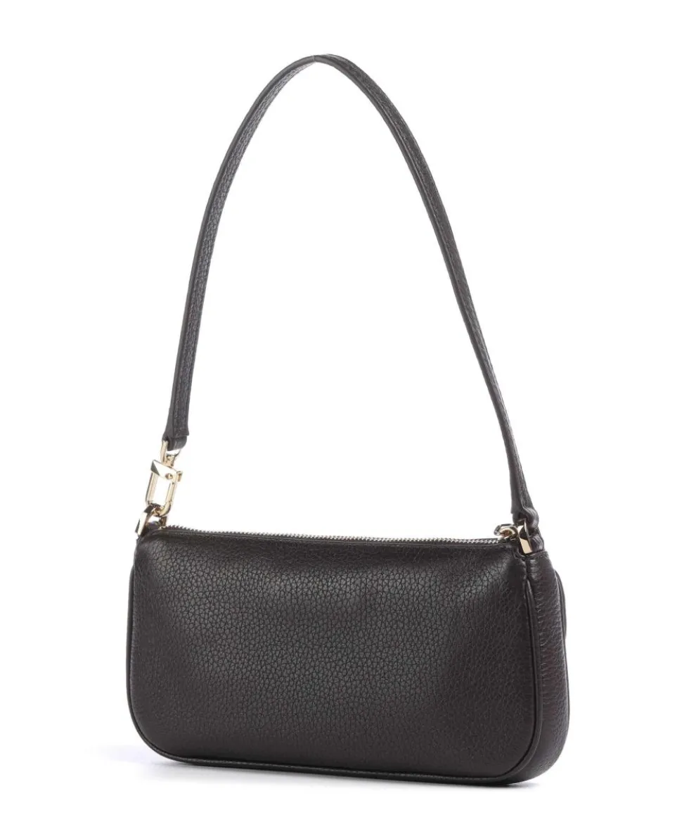 Zoe Small Schultertasche genarbtes Rindsleder dunkelbraun