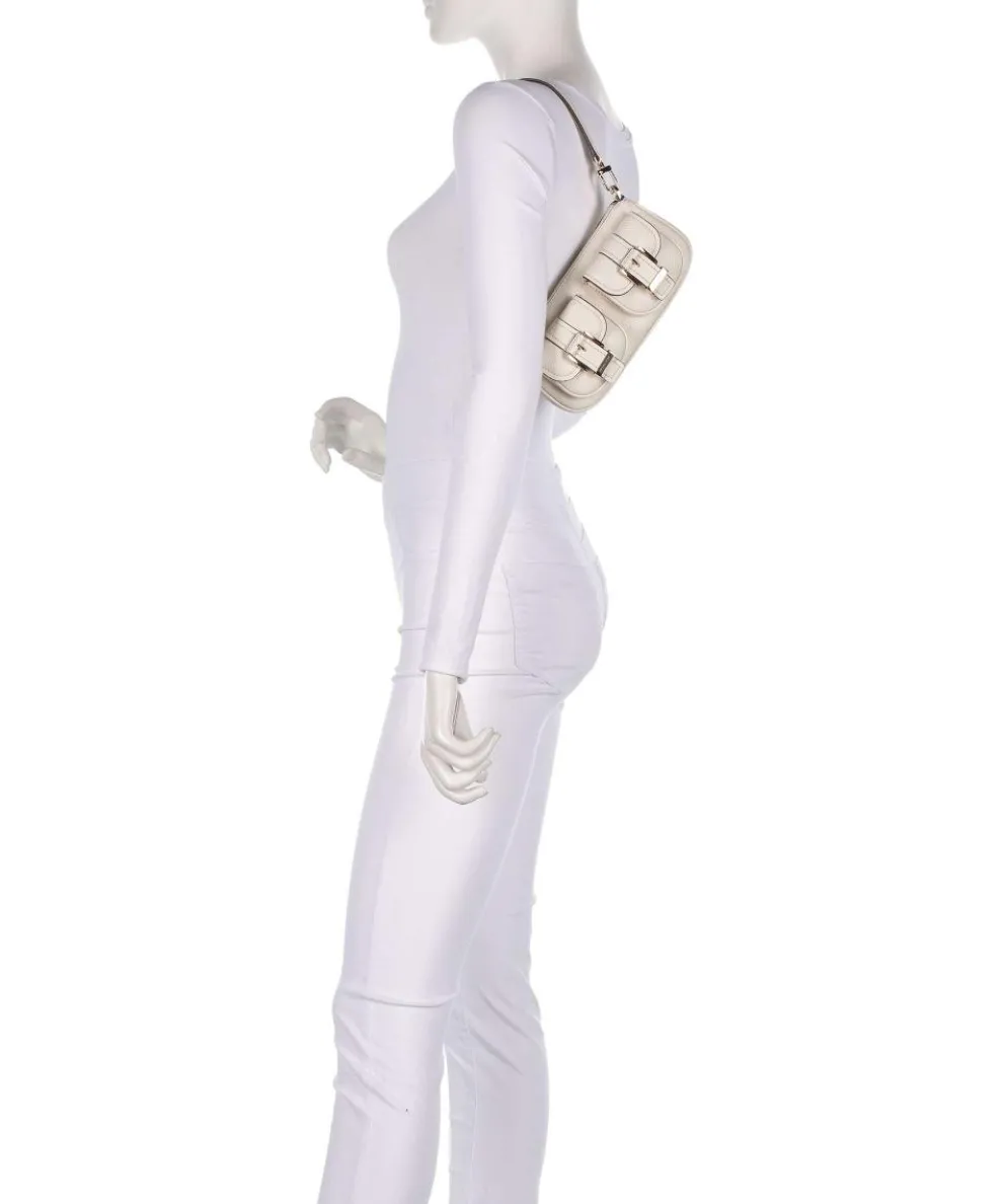 Zoe Small Schultertasche genarbtes Rindsleder elfenbein