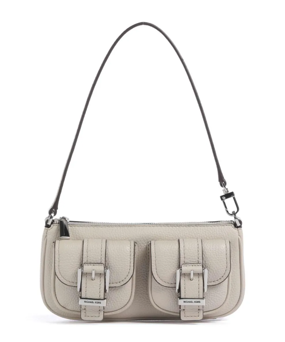 Zoe Small Schultertasche genarbtes Rindsleder sand