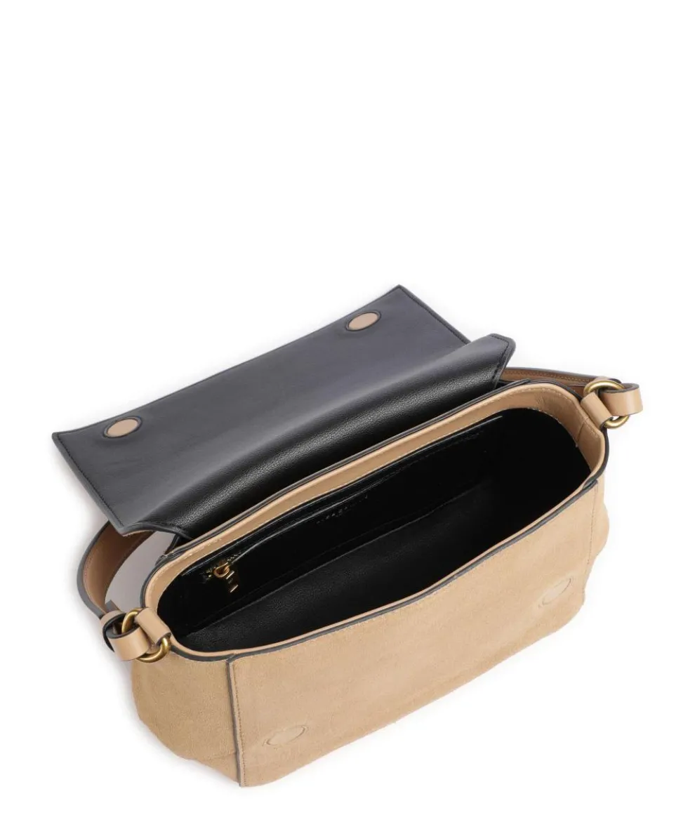 Lilly Suede M Schultertasche Veloursleder beige