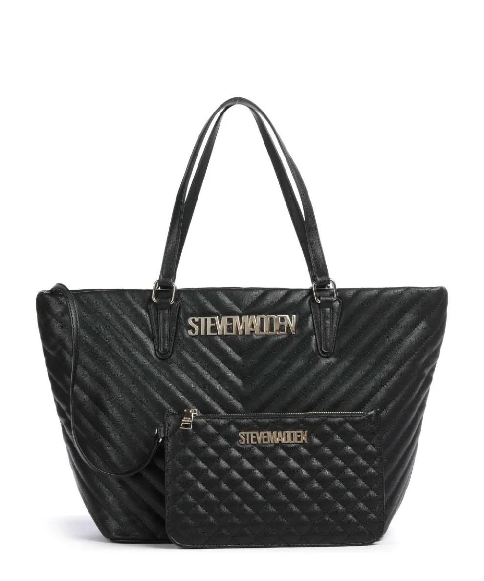 BJUDE Shopper Lederimitat schwarz