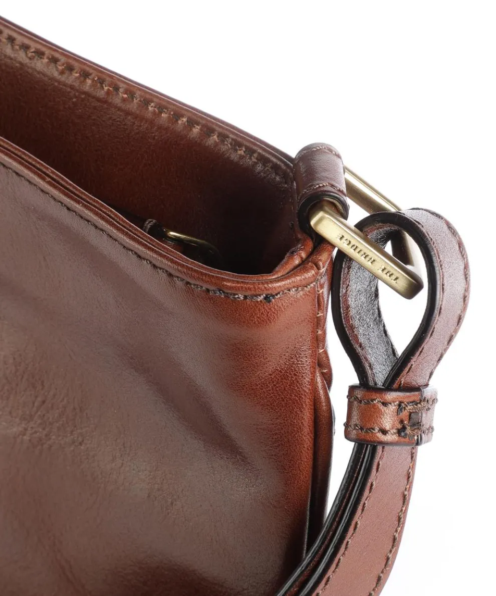 Story Uomo Umhängetasche glattes Rindsleder braun