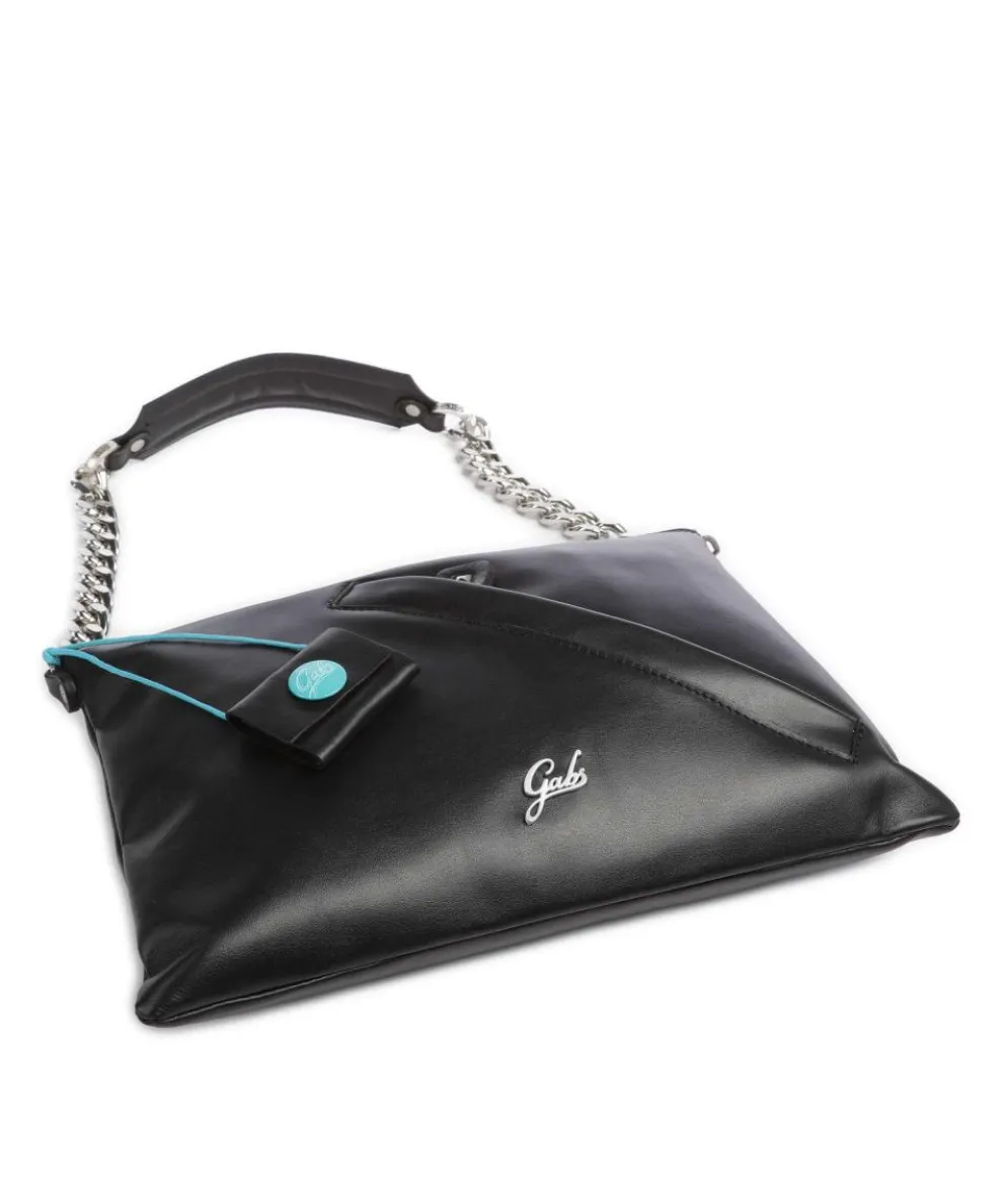 Cleveland Debbie Schultertasche fein genarbtes Kalbsleder schwarz