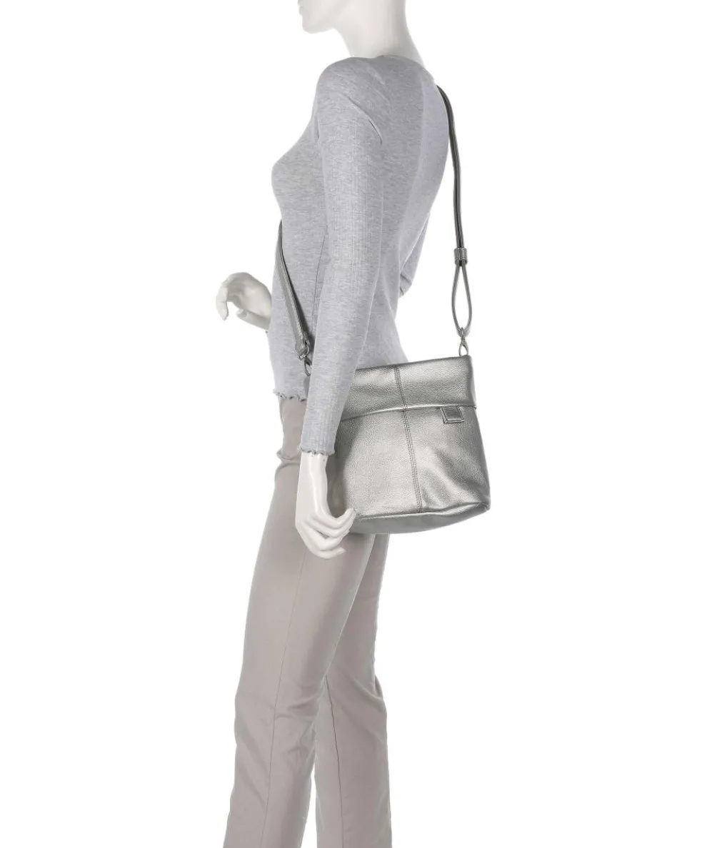 Mademoiselle.M M8 Schultertasche Lederimitat silber