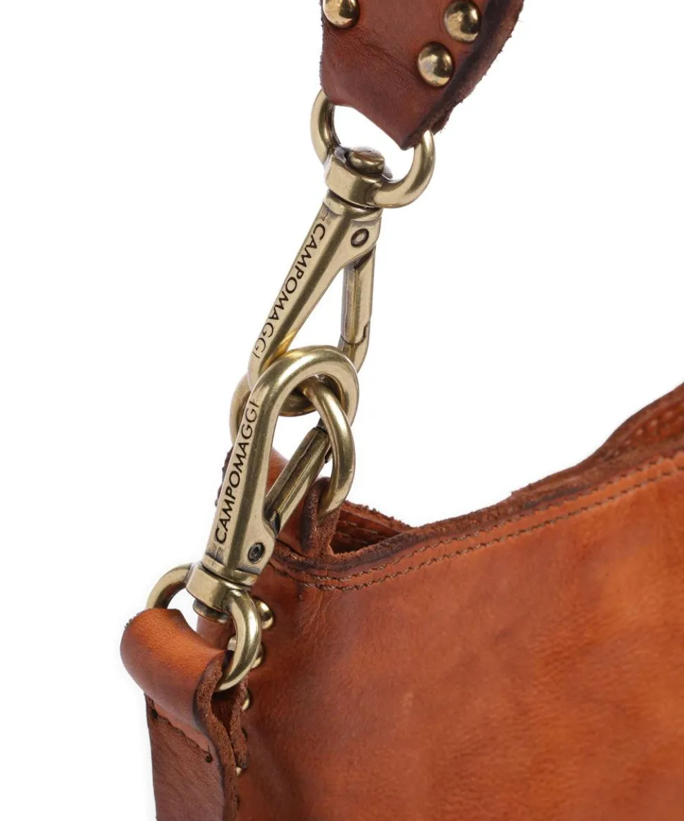 Beuteltasche genarbtes Rindsleder cognac