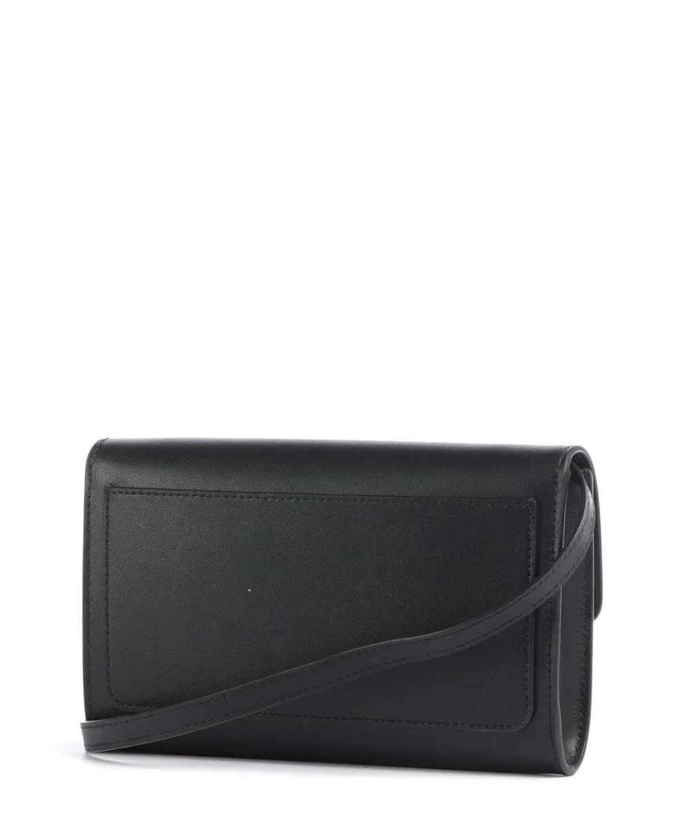 Sfera Crossbody Geldbörse fein genarbtes Leder schwarz
