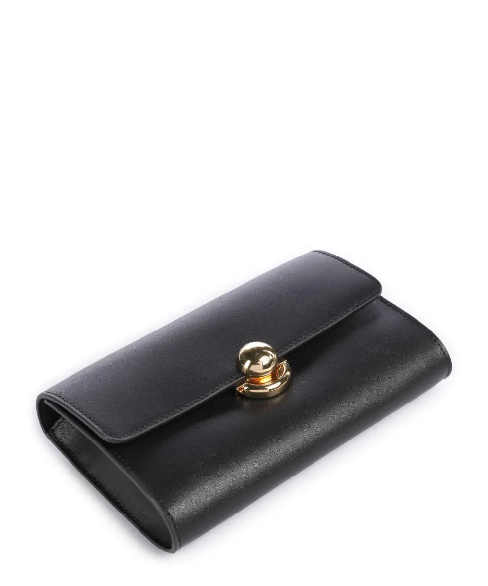 Sfera Crossbody Geldbörse fein genarbtes Leder schwarz